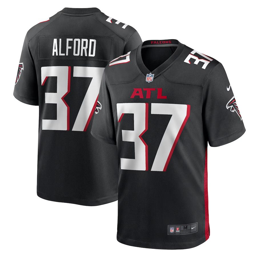 Men Atlanta Falcons 37 Dee Alford Nike Black Player Game NFL Jersey
